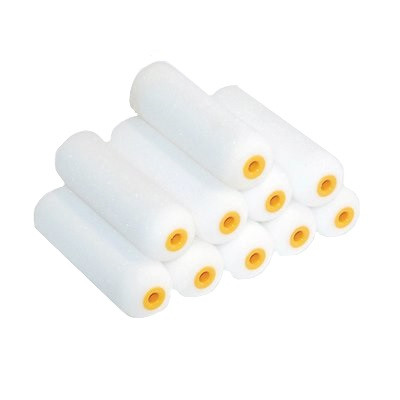 Nespoli Heizkörperwalze Schaum superfein 10cm weiß 10er Pack beidseitig gerundet