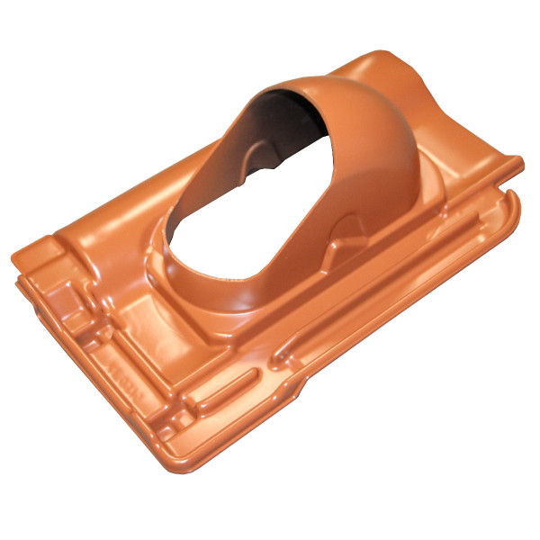 Klöber Venduct® Grundplatte DN100 KE0375 f. CRE Harmonie kupferrot engob.