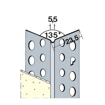 Maisch Kantenprofil Trockenbau 3.0m 09172 300,0 - 135° 25/25/0.5mm