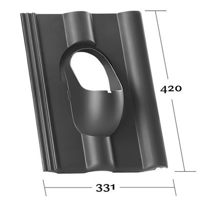 Klöber Venduct® Grundplatte o. Rohr KE0001 f. Frankfurter-Pfanne dunkelbraun