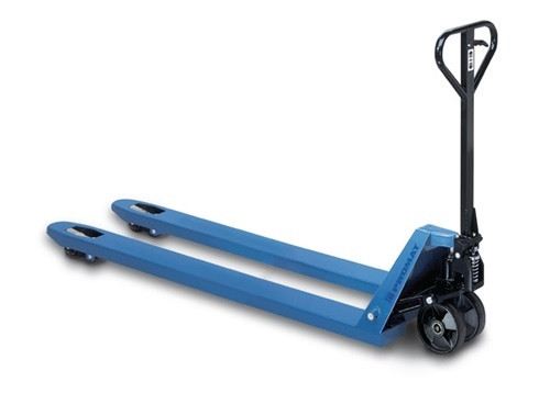 Gabelhubwagen Gabel-L.2000mm STA Trgf.2000kg taubenblau PUR/PUR