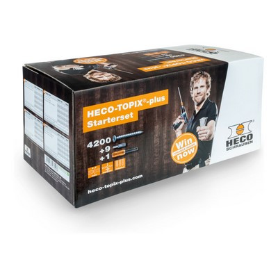 Zestaw startowy HECO-TOPIX®-plus Asortyment śrub „Schreiner” zawierający bity HECO-Drive
