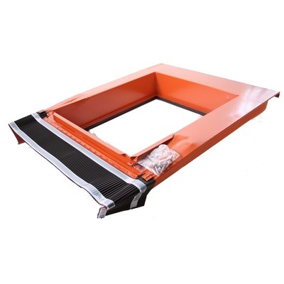 LEH PB Metall-Dachfenster f. Pfanne 420x520mm ziegelrot ESG oben öffnend