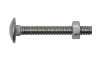 SWG Flachrundkopfschraube A2 Edelstahl Din 603 6x70mm m. Mutter - 30 Stück