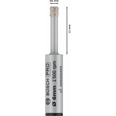 Bosch PRO Ceramic dry Bohrer 6 x 33 x 13 mm - 2 608 599 053