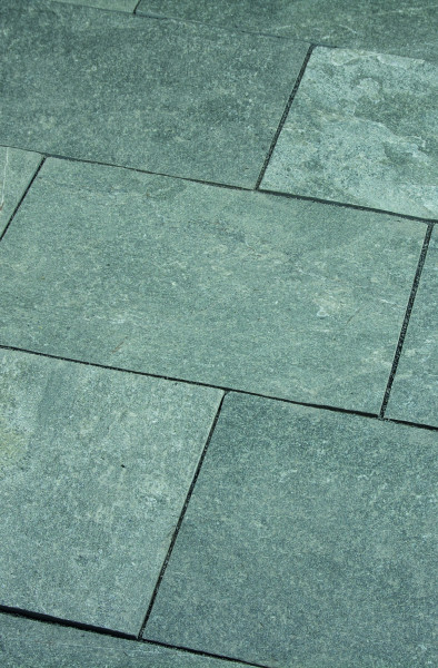 SELTRA slab HELLAS QUARZIT split-faced 30x2-4cm grey-green silicate marble Greek.