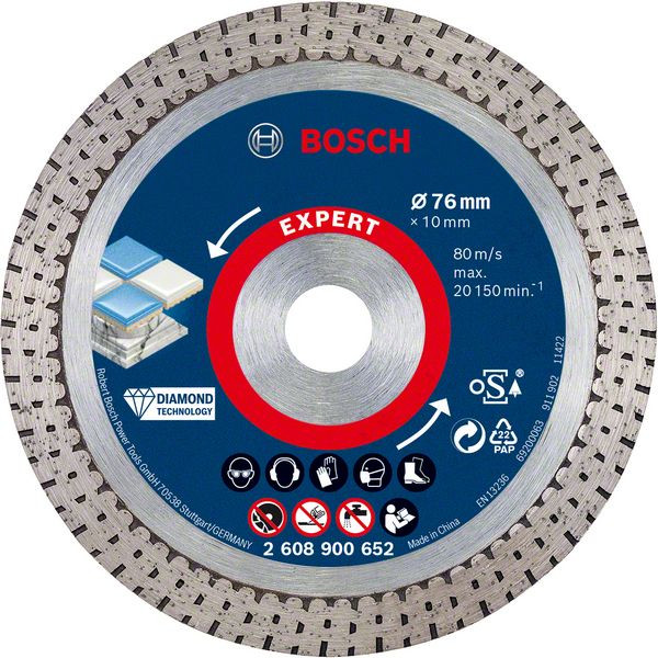 Bosch EXPERT Hard Ceramic Diamanttrennscheibe 76x1.5x10mm