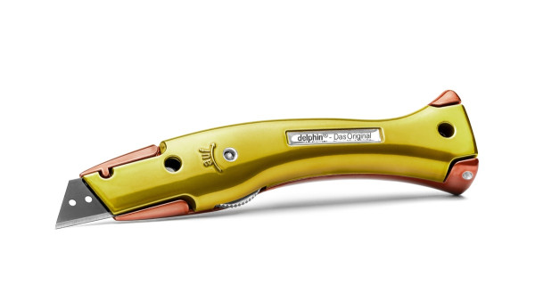 Delphin®-03 Style Edition Candy Gold Rot Universalmesser inkl. Kunststoffköcher