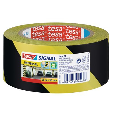 tesa® Signal UNIVERSAL Markierungsband 66mx50mm 16 Gelb/Schwarz - 58133