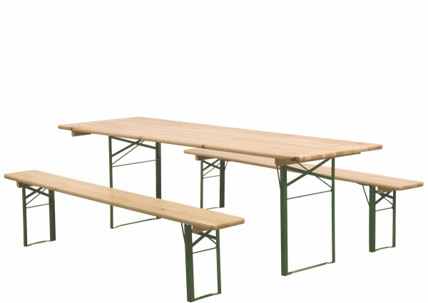 Festzeltgarnitur 220cm 3-teilig Tisch 70cm Breite