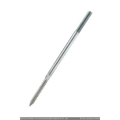 LEH VZ Stockschrauben weiss passiviert M10x200mm