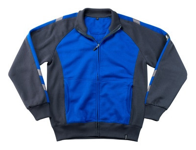 MASCOT® Amberg Sweatshirt m. Reißver. kornblau/schwarzblau Gr.XL