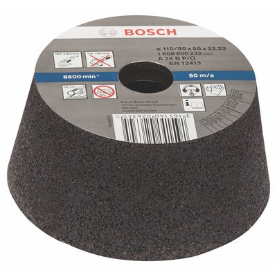 Bosch Schleiftopf konisch Metall/Guss Ø110mm K24