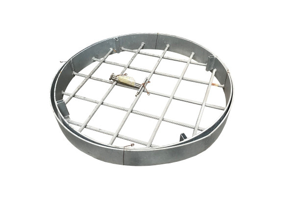 Manhole cover with selectable surface, round, diameter 800mm, walkable