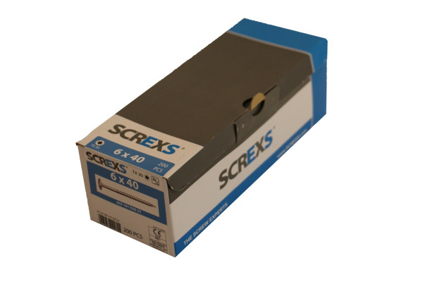 SWG wood construction screws, flat head, galvanized 6x40mm TX30 (200 pieces) SXP