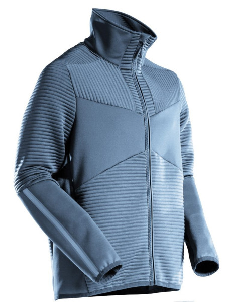 MASCOT® Customized Fleecepullover m. Reißver. steinblau Gr. L