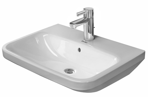 DU Waschtisch DuraStyle 600 mm m. ÜL. m. HLB. 1 HL. weiss