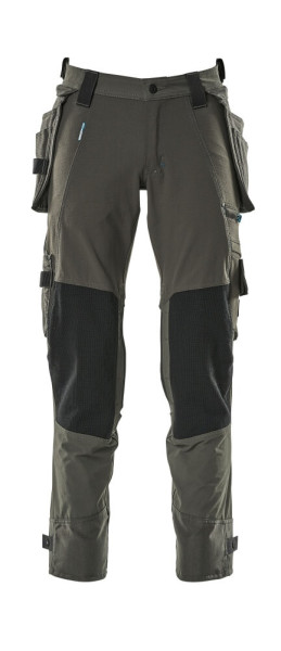 MASCOT® Advanced Trousers with hanging pockets Stretch - dark anthracite - size 82C52