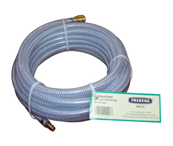 Prebena Schlauchset 9x3mm 10m inkl. Kupplung und Nippel