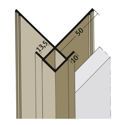Maisch Kantenprofil schwarz 13.5mm 2.5m 03504 250,0 90