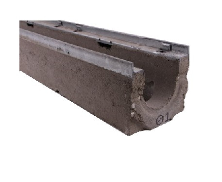 Faserfix KS 100 m. vz. Stahlzarge Typ 01L Auslauf DN100 senk. 1000x160x160