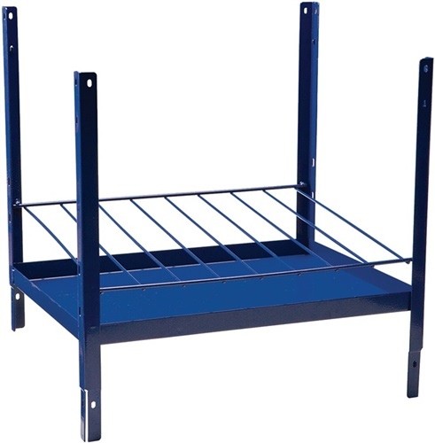 Shelf element LOGS 160 H520xW540xD390mm blue RAL 5022 8-row