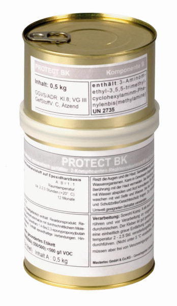 Mastertec Protect BK fiber concrete adhesive 1kg combination can (A 0.5kg + B 0.5kg)