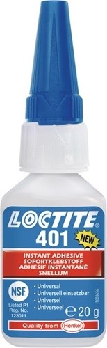 Sofortklebstoff 401 3g NSF P1 farblos Tube LOCTITE