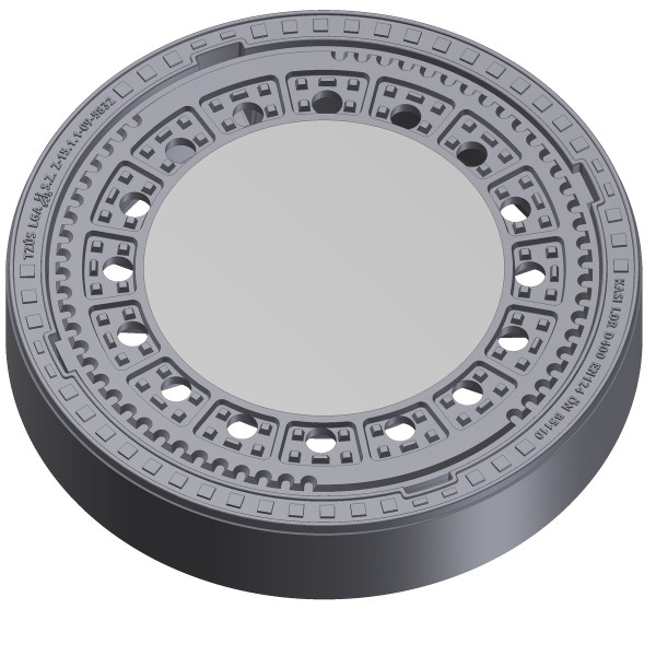 Pokrywa studzienki betonowej Kl D400 okrągła mV z wkładką - NIE dla miasta Monachium