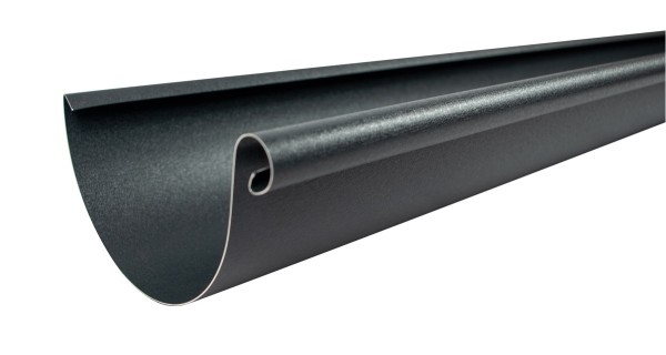 Haushaut Aluminium Dachrinne 0.7mm 5m 333 halbrund 6tlg. Anthrazit Pearls