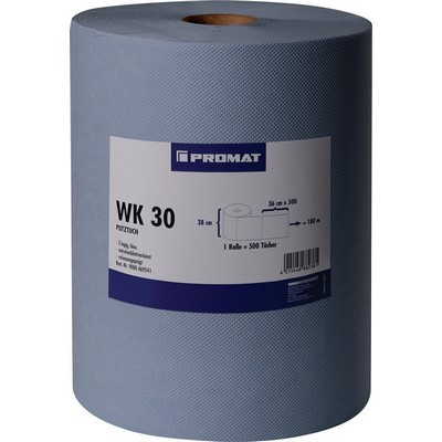 Ściereczka do czyszczenia Promat WK 30 niebieska 3-warstwowa 360x380mm z wytłoczeniem objętościowym 500 sztuk