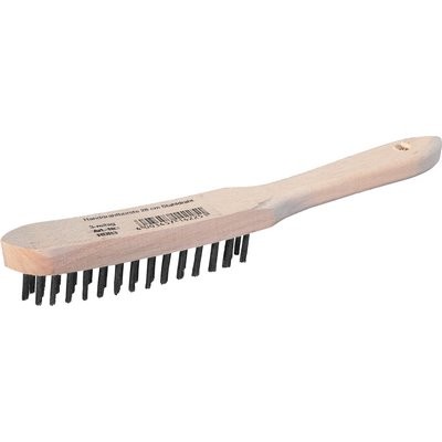 Ręczna szczotka druciana Triuso z drutu stalowego 4 rzędy 28cm