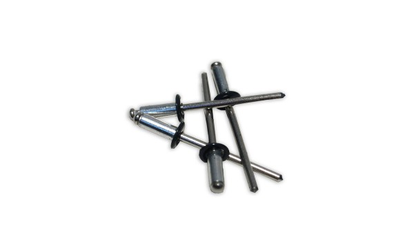 Haushaut Alu rivets 4x10mm VE 100 pieces with stainless mandrel Anthracite Pearls