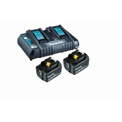 Makita Power-Source Kit 6.0 Ah 18.0 V 1 Ladegerät + 2xAkku BL1860B - 199484-8