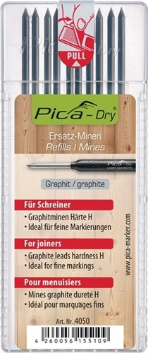 Lead set 10 pcs. graphite H Pica Dry 4050