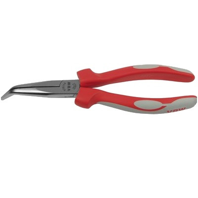 VBW Mechaniker Flachrundzange 45° 200mm vcr handgerechte Mehrkomponenten Griffe