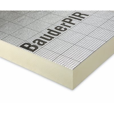 BauderPIR FA-TE F 1200x600x80mm WLS 023 both. aluminum clad with SF B2