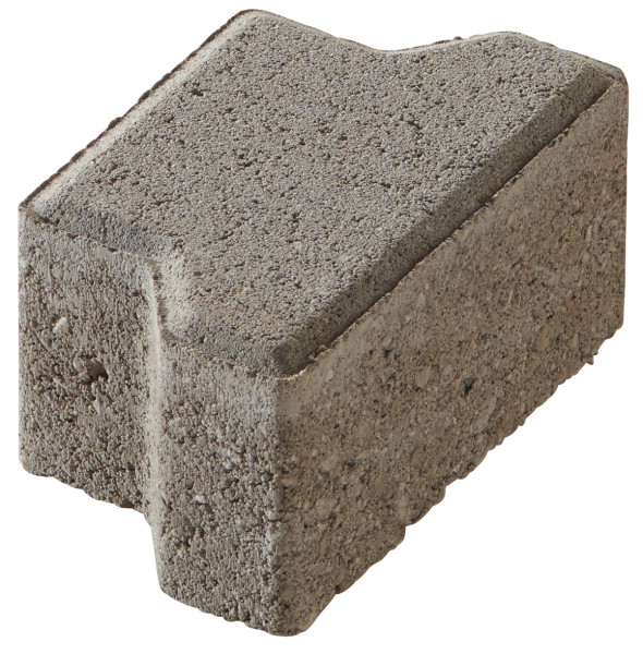 Krawężnik chodnikowy podwójny T 10cm szary. gładki beton