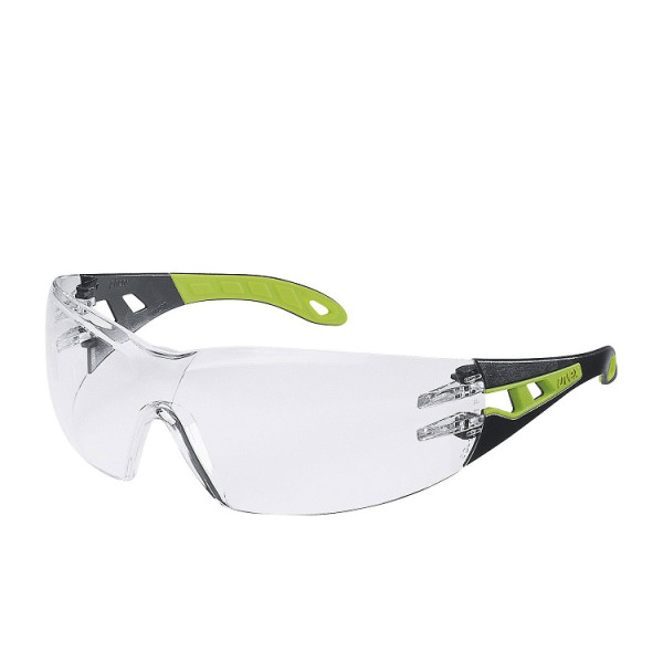 Uvex Schutzbrille pheos farblos sv schwarz exc. grün