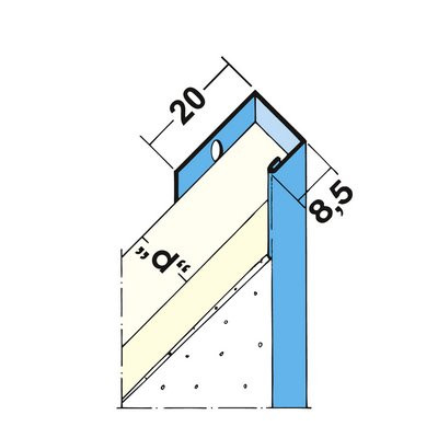 Maisch Einfassprofil TB 12.5mm 2.50m 01121 250,0 weiß grundiert