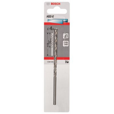 Bosch Metallbohrer HSS-G DIN340 4x78x119mm