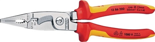 KNIPEX Elektro-Installationszange VDE 200mm verchromt isoliert