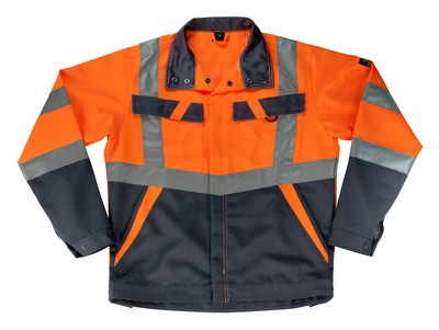 MASCOT® Forster Arbeitsjacke hi-vis orange/schwarzblau Gr.XL