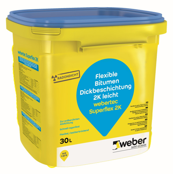 SGW weber.tec Superflex 2K 30l Dickbeschichtung Kunststoffgebinde