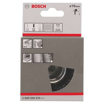 Bosch Topfbürste 0.3mm gewellter Draht Ø70mm