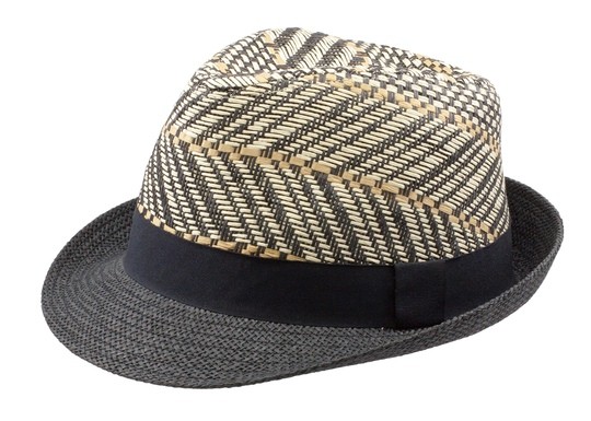 Strohhut Karl schwarz/beige Größe 60