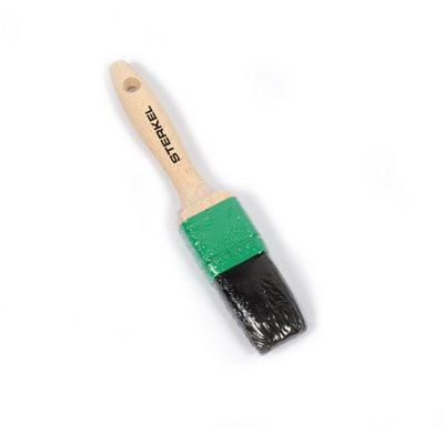 Nespoli professional flat brush, black, 75 x 14 mm, beechwood handle, plastic brush.