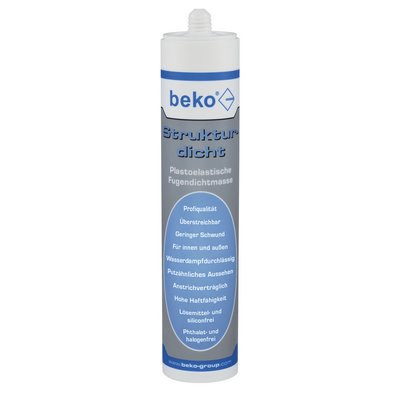 Beko Strukturdicht 310ml Körnung 1 fein Acryl weiß-strukturiert