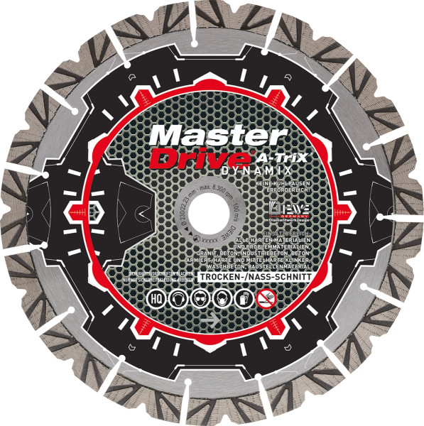 Diewe MASTER DRIVE A-TriX® Dynamix Diamanttrennscheibe Ø230mm 22.23