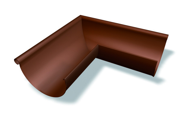 PREFA external gutter angle 90 degrees D 333 large bead light grey